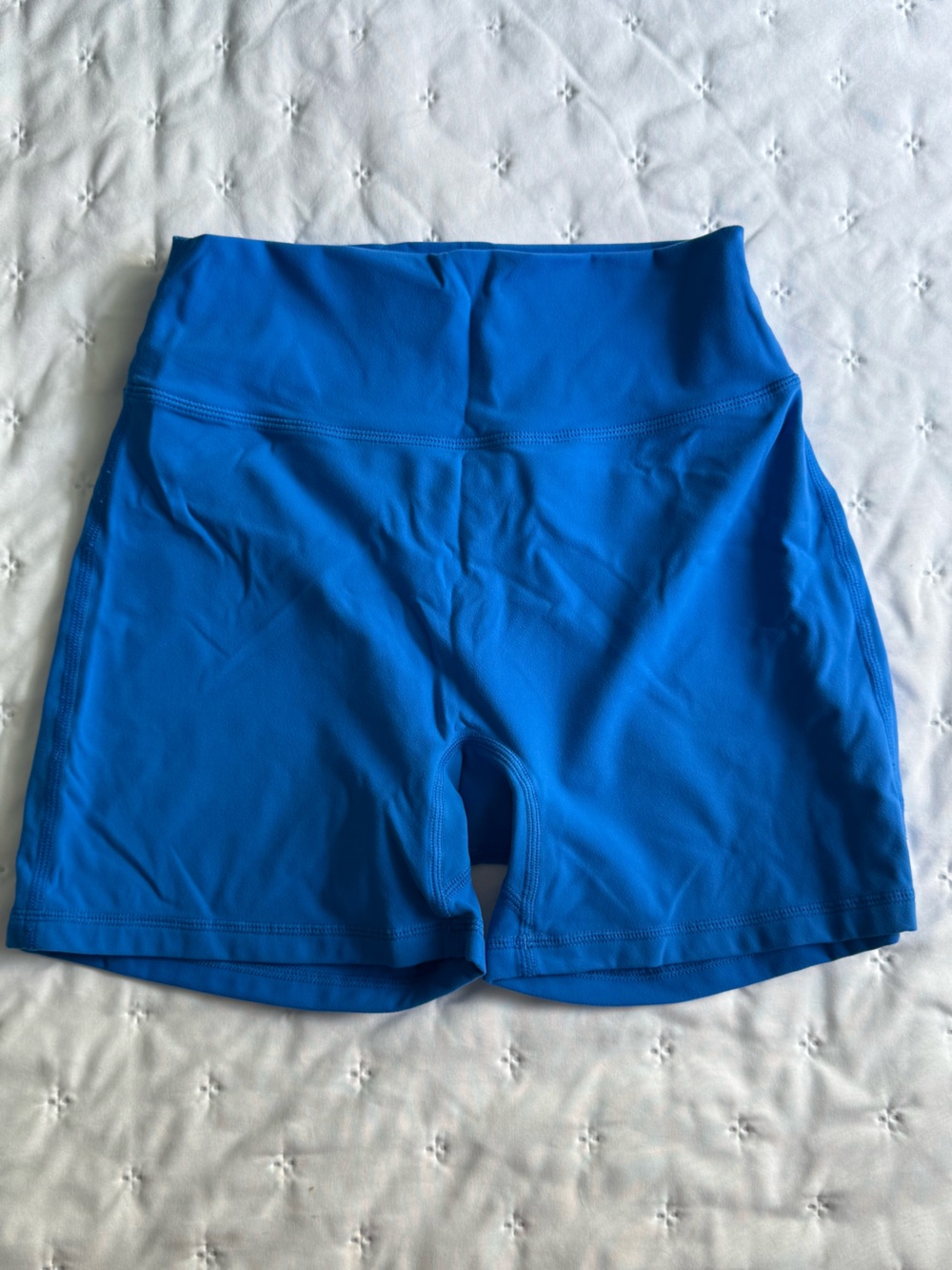 BuffBunny Royal Blue High-Rise 4" Bike Shorts